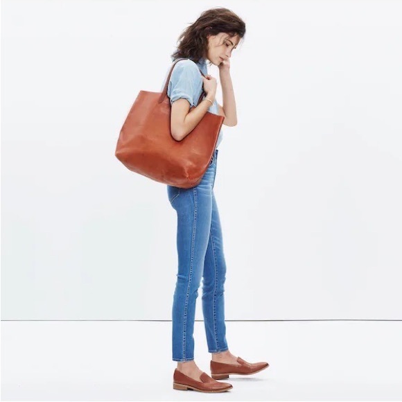 Madewell Transport Tote, Saddle, New with Tags - Picture 4 of 9